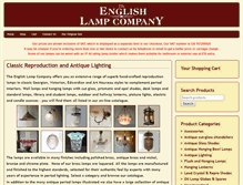 Tablet Screenshot of englishlampcompany.co.uk